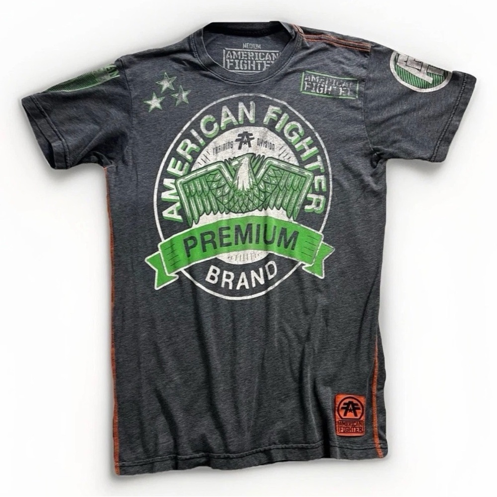 American Fighter T Shirt Mens Size Medium Short Sleeves UFC Y2K Workout